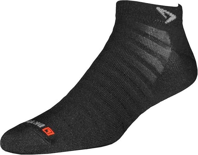 Drymax Run Hyper Thin Unisex Small Black Anti-Slip Wedge Mini Crew Socks TLW115