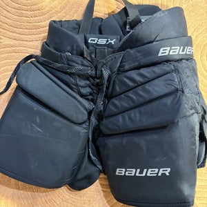 Black Junior Small Bauer GSX Hockey Goalie Pants (Used)