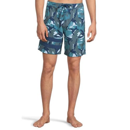 Hurley Block Party Shorts Men's 40 Hypnotic Stretch Swimwear Drawstring TLW105