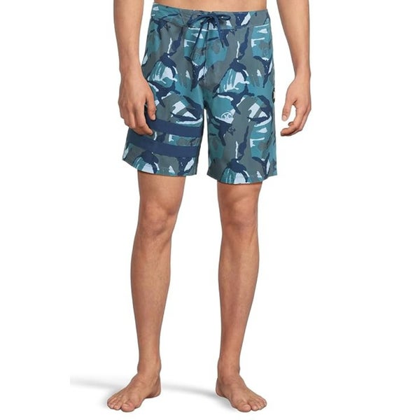 Hurley Block Party Shorts Men's 40 Hypnotic Stretch Swimwear Drawstring TLW105