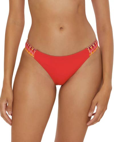 Becca by Rebecca Virtue Kaleidoscope Bikini Bottom Womens S Fire Swimwear TLW104