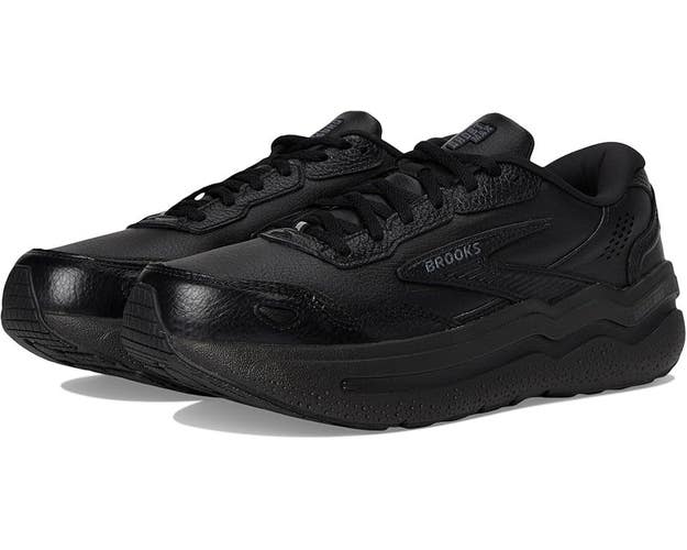 Brooks Ghost Max 110443-1D-072 Men's US 9.5 Black Leather Walking Shoes TZP218