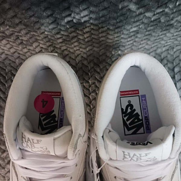 Vans Half Cab Skateboard Mens Shoes White PopCush Duracap  display picture 3