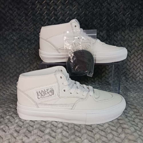 Vans Half Cab Skateboard Men's Shoes White PopCush Duracap Size 5.5