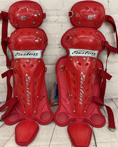 Easton Fastpitch Mystique Removable Foam Baseball Catchers Shin Guards One Size