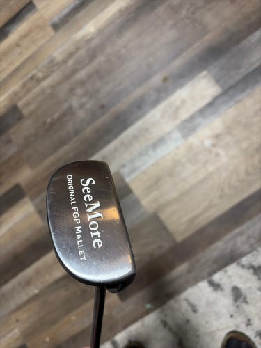 Black Men's SeeMore Original Mallet Mallet Right Handed Putter 35" (Used)