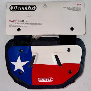 Battle Sports BACK BONE TEXAS FLAG Football Back Plate LONE STAR (New)