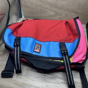 CHROME Blue Red  Shoulder Messenger Book Crossover Crossbody Bag Seat Belt Strap