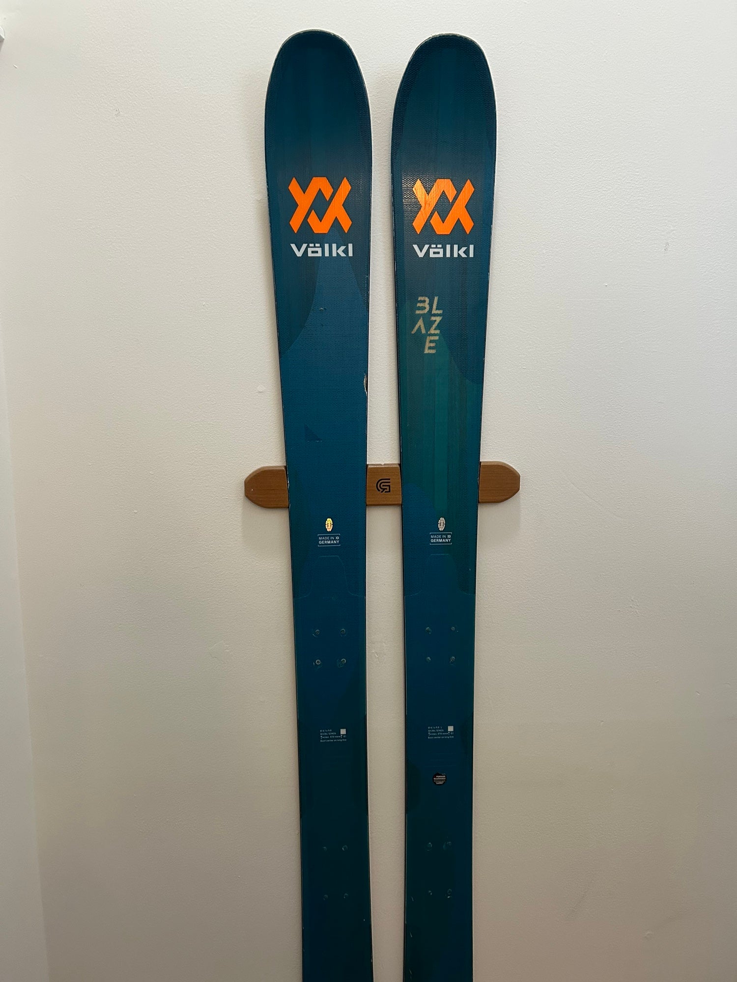 2024 Volkl 166 cm Powder Blaze 114 Skis Without Bindings