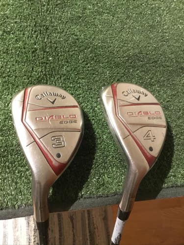 Callaway Left Handed Diablo Edge Hybrids Set (3H & 4H) Regular 60g Graphite (LH)