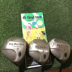 Callaway Big Bertha Steelhead Woods Set (D, 3+W, 4+W)Firm RCH 99 Series Graphite