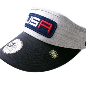 NEW Men's New Era Gray/Navy 2023 Ryder Cup Friday Round Adjustable Golf Visor