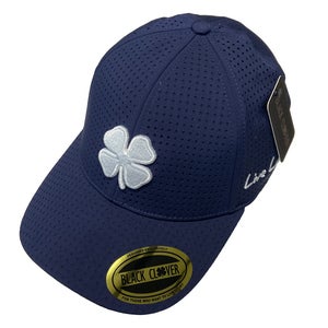 NEW Black Clover Live Lucky Perf #12 Navy Fitted S/M Golf Hat/Cap