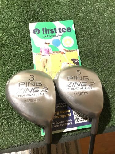Ping Zing 2 Karsten Woods Set (3W & 5W) Aldila Karsten 201 Graphite Shafts