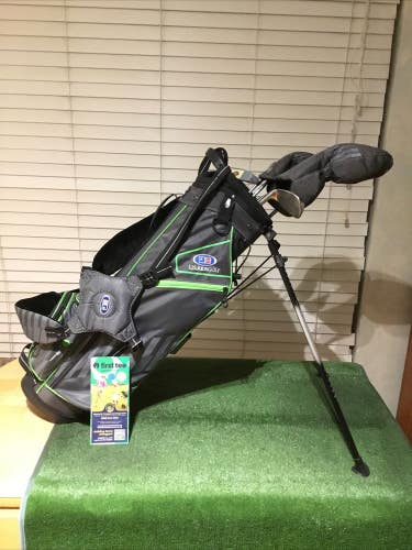 USKG Juniors WT-15s Full Set (D, 4H, 7i, PW, SW, Putter) UL57 & Stand Bag
