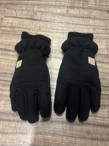 Carhartt Insulated Duck / Synthetic Leather Knit Cuff Gloves Adult Medium Black