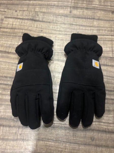 Carhartt Insulated Duck / Synthetic Leather Knit Cuff Gloves Adult Medium Black