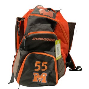Used Demarini ORANGE/BLACK DEMARNI BB/SB Player Backpack Black 11834-S000041190