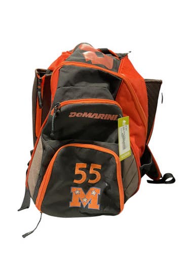 Used Demarini ORANGE/BLACK DEMARNI BB/SB Player Backpack Black 11834-S000041190