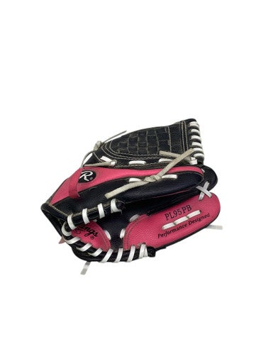 Used Rawlings PL95PB BB/SB Glove T-ball Pink And Black 9 1/2" 11347-S000257740