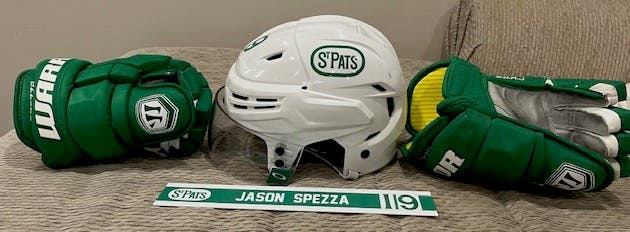 Jason Spezza TORONTO MAPLE LEAFS - ST. PATS Bauer Re-akt Helmet with LOA