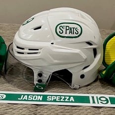 Jason Spezza TORONTO MAPLE LEAFS - ST. PAT's  Warrior Luxe Hockey Gloves 13" Pro Stock