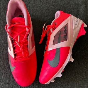 Men's Size M 11.5 (W 12.5) Nike Alpha Menace Pro 4 “Racer Pink” Low Top Molded Cleats (New)
