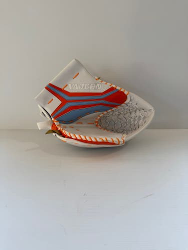 New Senior Pro Stock Vaughn V10 Pro Carbon Glove White/Orange/Baby Blue