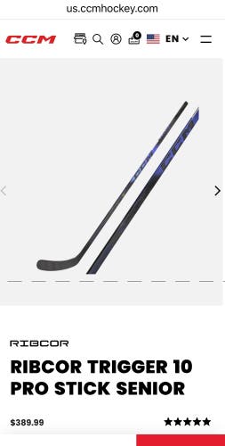 Senior CCM RibCor Trigger 10 Pro Right Handed Hockey Stick P28 (New)