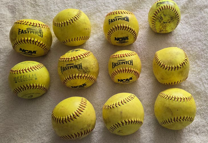 Used Batting Practice Softballs, Various Brands & Sizes