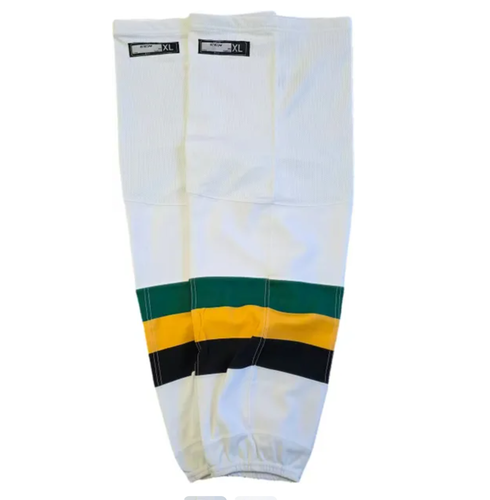 Bundle-CCM-London Knights-White and Green Senior XL Socks Pro Stock (New)