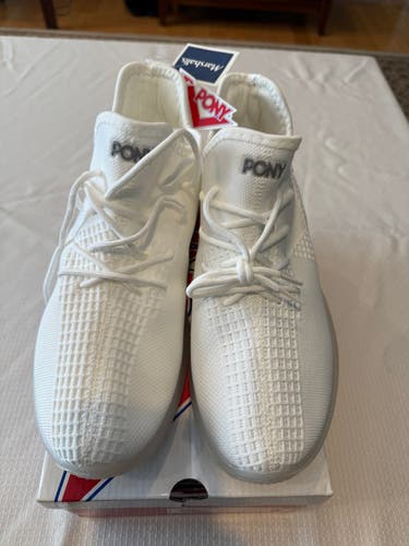 White Men's Size M 12.0 (W 13.0) Adult Shoes (New)