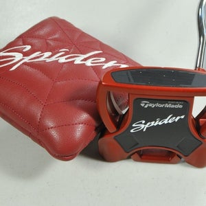 TaylorMade Spider Red Double Bend 2024 34" Putter RH Steel w/ Head Cover #204696