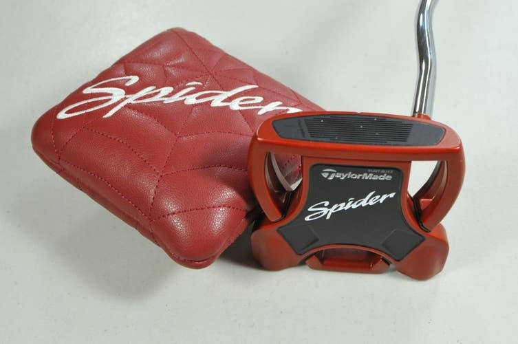 TaylorMade Spider Red Double Bend 2024 34" Putter RH Steel w/ Head Cover #204696