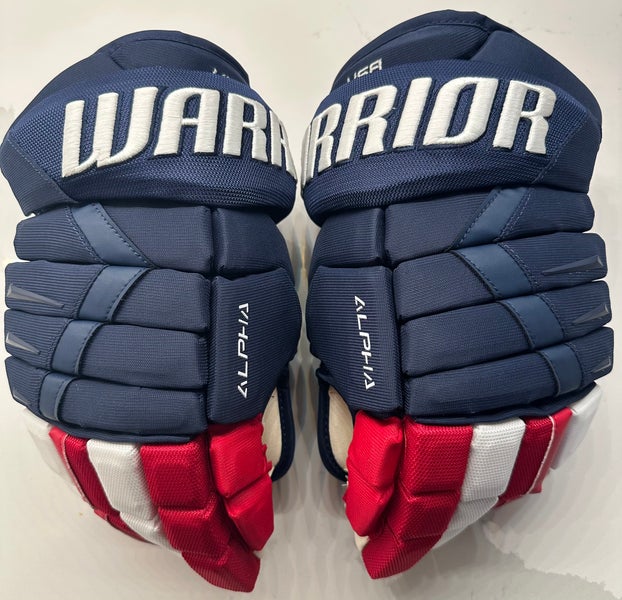 4 Nations Team USA 14” Warrior Alpha DX Pro Gloves - Team Stock (New)