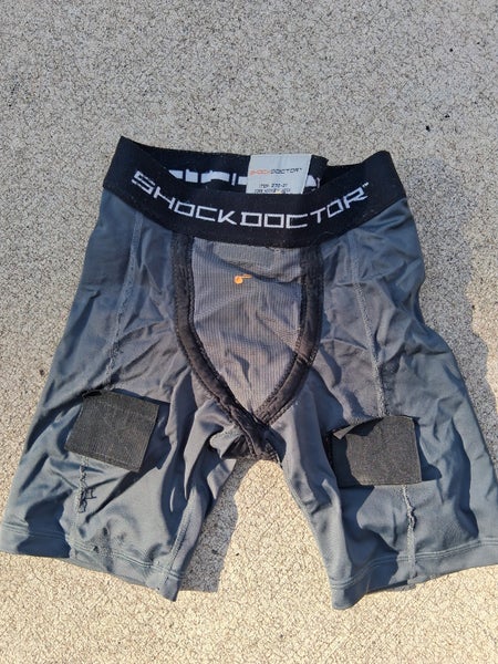 Gray Large Boys Shock Doctor Compression with Mueller Senior cup (Used)