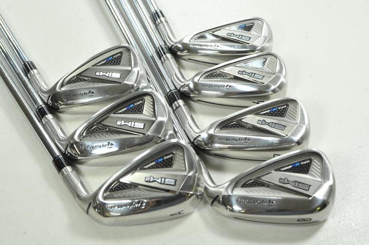 TaylorMade SIM2 Max 5-PW,AW Iron Set Stiff Flex Right KBS MAX MT Steel # 203734