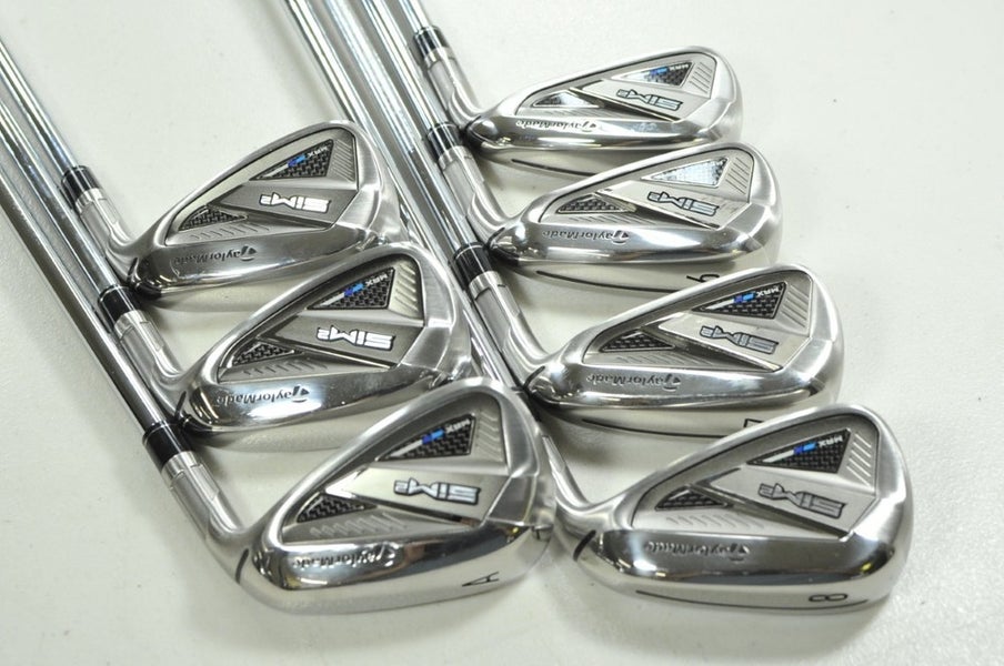 TaylorMade SIM2 Max 5-PW,AW Iron Set Stiff Flex Right KBS MAX MT Steel # 203734