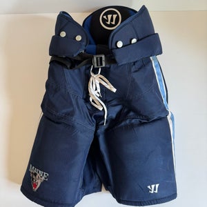 Used Senior Small Warrior Covert Pro Hockey Pants Pro Stock Navy/Baby Blue/White
