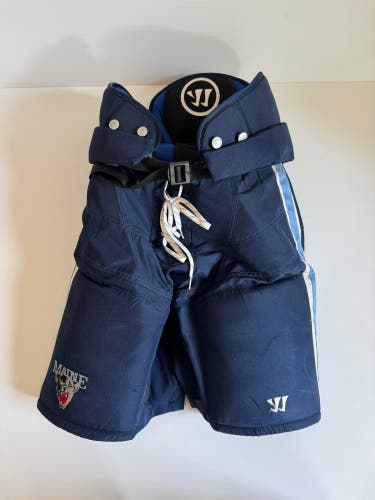 Used Senior Small Warrior Covert Pro Hockey Pants Pro Stock Navy/Baby Blue/White
