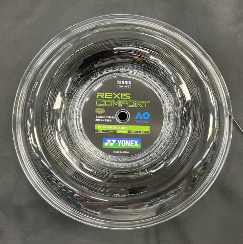 Yonex Rexis Comfort 1.25mm 16L Tennis String Reel (Black)