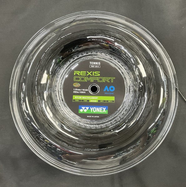 Yonex Rexis Comfort 1.25mm 16L Tennis String Reel (Black)