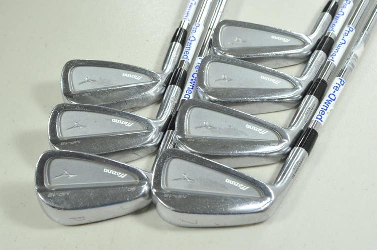 LEFT HANDED Mizuno MP-18 SC 4-PW Iron Set Stiff Flex KBS Tour 120 Steel #204496