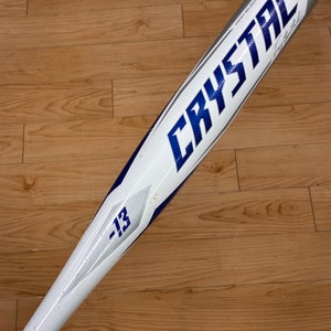 White 2022 Easton Crystal Alloy Bat (-13) Alloy 16 oz 29" (Used)