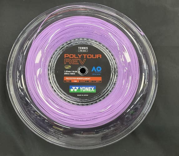 Poly Tour Rev Firm 1.25mm 16L GA Tennis String Reel (Purple)