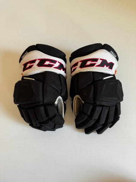 Used Senior CCM HGPJSPP 14" Pro Stock Gloves Black/White/Red