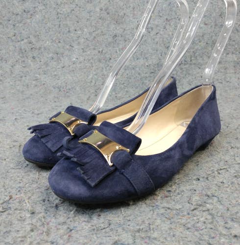 Cole Haan Kiltie Tassel Loafer Womens Size 7.5 Shoes Blue Velvet Slip On Flats
