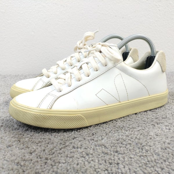 Veja Esplar Sneakers Womens Size 5 Shoes White Leather Stitch Logo Lace Up