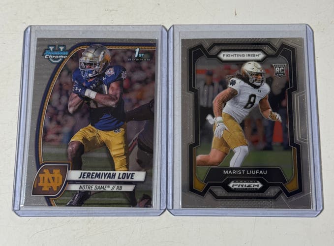 Marist Liufau Prizm RC Jeremiyah love Bowman first notre dame