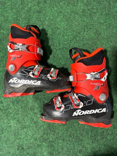 Kid's Nordica SPEEDMACHINE J3 Ski Boots (Used) | Mondo 22.5 (265mm)
